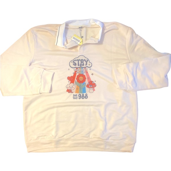 Stay mental health graphic pullover sweatshirt size XXL - Picture 5 of 9